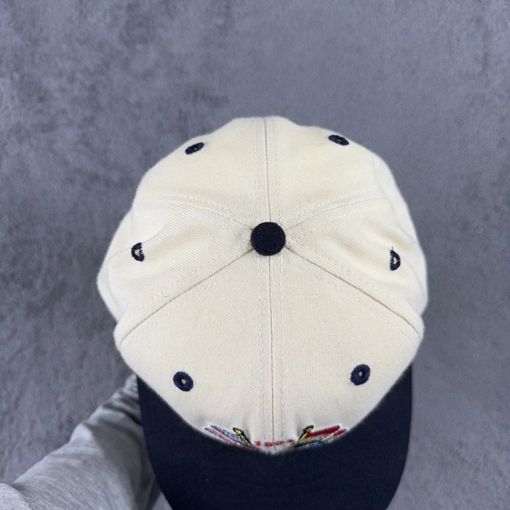 Vintage New‎ Era 59FIFTY Fitted Hat 7 1/4 Wool USA Eagle Flags Baseball Cap